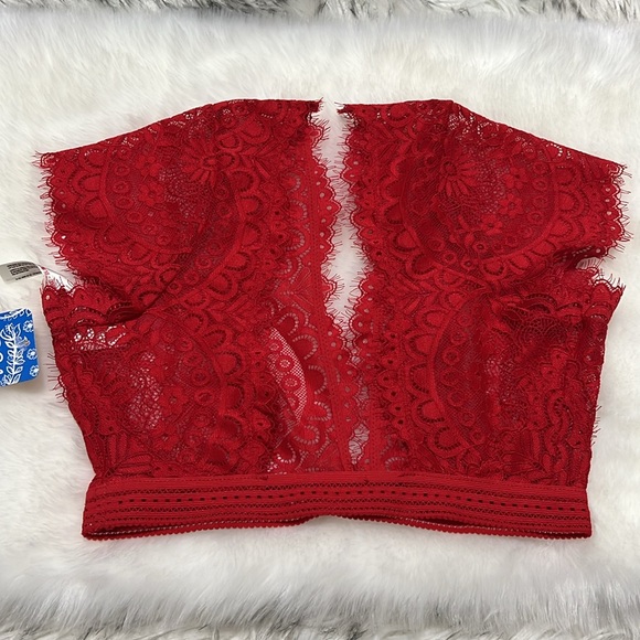 NWT Free People Intimately Eyes On You Bralette Red Beret XS - Picture 6 of 9